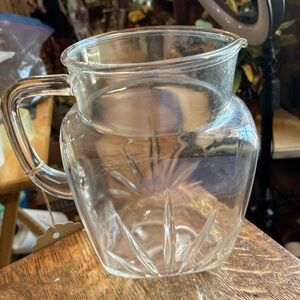 Stylish Clear Glass Beverage Pitcher federal glass company square pitcher